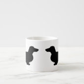 Dachshund Long Hair - Silhouette 1 Espresso Kop (Voorkant)