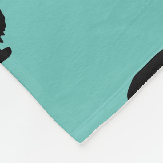 Dachshund Long Hair - Silhouette 1 Fleece Deken (Hoek)