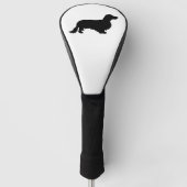 Dachshund Long Hair - Silhouette 1 Golfheadcover (Voorkant)