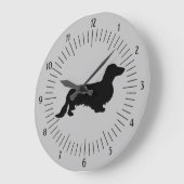 Dachshund Long Hair - Silhouette 1 Grote Klok (Hoek)