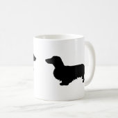 Dachshund Long Hair - Silhouette 1 Koffiemok (Voorkant rechts)