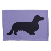 Dachshund Long Hair - Silhouette 1 Kussensloop (Voorkant)