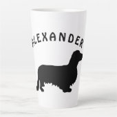 Dachshund Long Hair - Silhouette 1 Latte Mok (Voorkant)