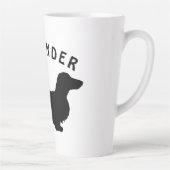 Dachshund Long Hair - Silhouette 1 Latte Mok (Rechts)