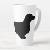 Dachshund Long Hair - Silhouette 1 Latte Mok (Rechterhoek)
