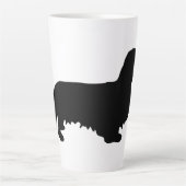 Dachshund Long Hair - Silhouette 1 Latte Mok (Voorkant)