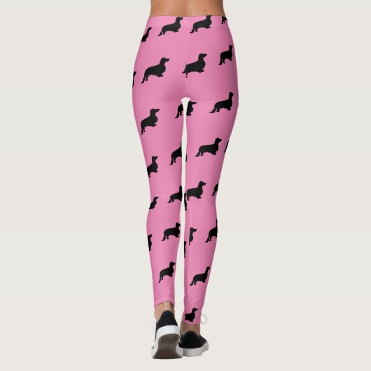Dachshund Long Hair - Silhouette 1 Leggings (Achterkant)