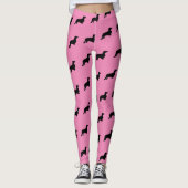 Dachshund Long Hair - Silhouette 1 Leggings (Voorkant)
