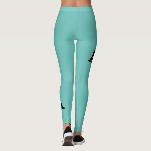 Dachshund Long Hair - Silhouette 1 Leggings (Achterkant)