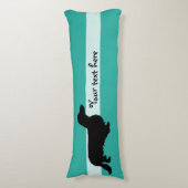 Dachshund Long Hair - Silhouette 1 Lichaamskussen (Voorkant Verticaal)