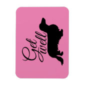 Dachshund Long Hair - Silhouette 1 Magneet (Verticaal)