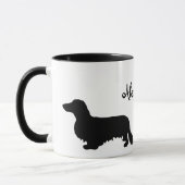 Dachshund Long Hair - Silhouette 1 Mok (Links)