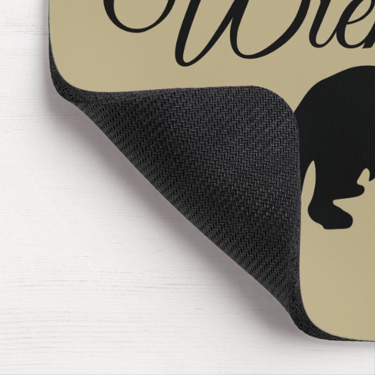 Dachshund Long Hair - Silhouette 1 Muismat (Hoek)