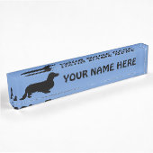 Dachshund Long Hair - Silhouette 1 Naambordje