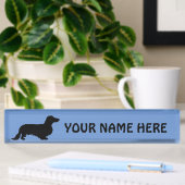Dachshund Long Hair - Silhouette 1 Naambordje