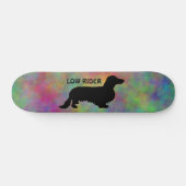Dachshund Long Hair - Silhouette 1 Persoonlijk Skateboard (Horizontaal)