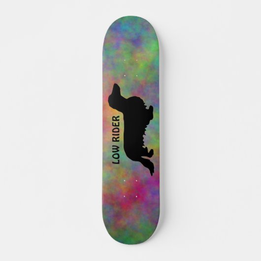 Dachshund Long Hair - Silhouette 1 Persoonlijk Skateboard (Voorkant)