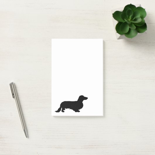 Dachshund Long Hair - Silhouette 1 Post-it® Notes (Kantoor)