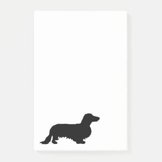 Dachshund Long Hair - Silhouette 1 Post-it® Notes (Voorkant)