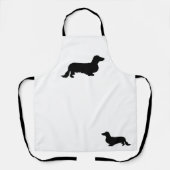 Dachshund Long Hair - Silhouette 1 Schort (Voorkant)