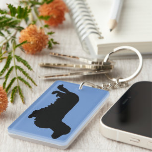Dachshund Long Hair - Silhouette 1 Sleutelhanger