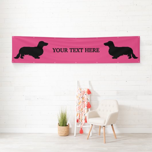 Dachshund Long Hair - Silhouette 1 Spandoek (Insitu)