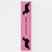 Dachshund Long Hair - Silhouette 1 Spandoek (Verticaal)