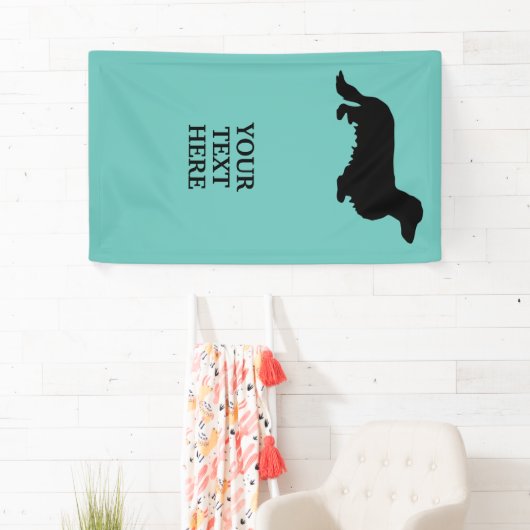 Dachshund Long Hair - Silhouette 1 Spandoek (Insitu)