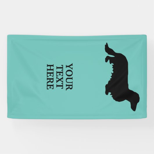 Dachshund Long Hair - Silhouette 1 Spandoek (Horizontaal)