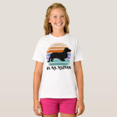 Dachshund Long Hair - Silhouette 1 T-shirt (Voorkant volledig)