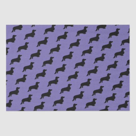 Dachshund Long Hair - Silhouette 1 Tissuepapier (Voorkant)