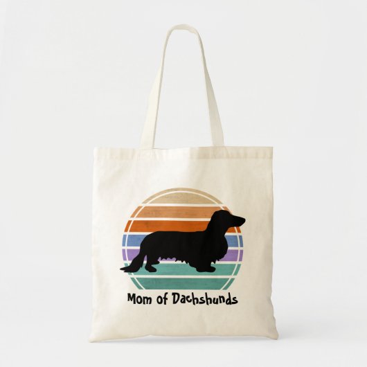 Dachshund Long Hair - Silhouette 1 Tote Bag (Voorkant)