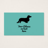 Dachshund Long Hair - Silhouette 1 Visitekaartje (Achterkant)