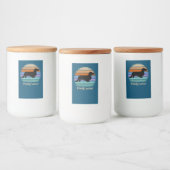 Dachshund Long Hair - Silhouette 1 Voedselcontainer Etiket (Flessen)