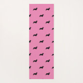 Dachshund Long Hair - Silhouette 1 Yogamat (Achterkant)