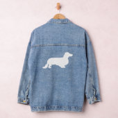 Dachshund Long Hair - Silhouette 2 Denim Jacket (Hangar)
