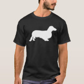 Dachshund Long Hair - Silhouette 2 T-shirt (Voorkant)