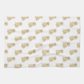 Dachshund (Long Haire, Cream Fawn Tan) Theedoek (Horizontaal)