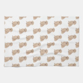 Dachshund (Long Haire, Red) Theedoek (Horizontaal)