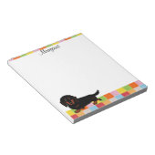 Dachshund Long Hazard Black en Tan Notitieblok (Schuin)