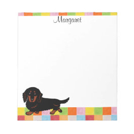Dachshund Long Hazard Black en Tan Notitieblok
