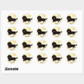Dachshund Long Hazard Black en Tan Ronde Sticker (Vel)