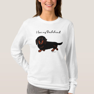 Dachshund Long Hazard Black en Tan T-shirt