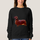 Dachshund Long Hazard Mini Shaded Red Dog Trui (Voorkant)