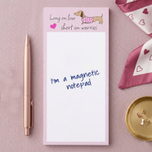 Dachshund Long op Love Short op Worries Notitieblo