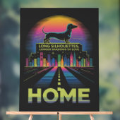 Dachshund Long Silhouettes, Longer Shadows Of Love Acryl Bord (Neutraal)