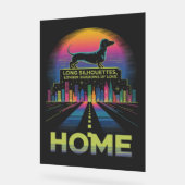 Dachshund Long Silhouettes, Longer Shadows Of Love Acryl Bord (Hoek)