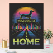 Dachshund Long Silhouettes, Longer Shadows Of Love Acryl Bord (Huwelijk)