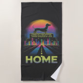 Dachshund Long Silhouettes, Longer Shadows Of Love Strandlaken (Voorkant)