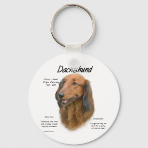 Dachshund (longhair) Geschiedenis Ontwerp Sleutelhanger
